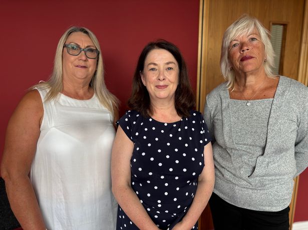Kirsty Scott and Mary Gould meet with campaigner Melanie Leahy