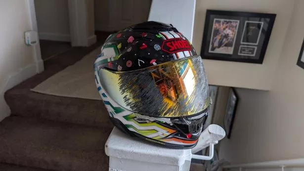 Louise said her helmet was a "literal life saver"