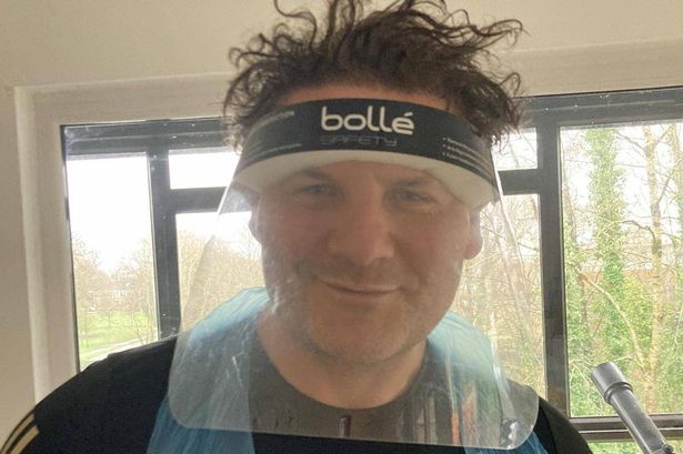 Peter Rogers working as a carer