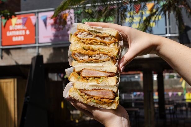 The mega sandos will feature a range of toppings, including crispy chicken thigh, braised shortrib and tempura oyster mushroom