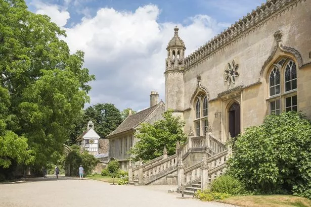 Visitors at Lacock Abbey and Village