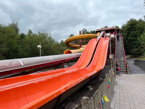 Image of slides at GreenWood theme park