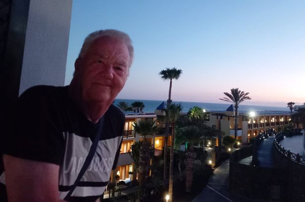 Leslie Green on holiday in the Canary Islands, before he fell ill
