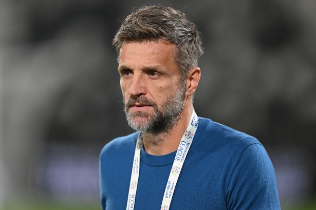 RIYADH, SAUDI ARABIA - DECEMBER 02: Al-Shabab manager Igor Biscan looks on during the Saudi Pro League match between Al-Shabab and Al-Taawoun at Al-Shabab Club Stadium on December 02, 2023 in Riyadh, Saudi Arabia. (Photo by Michael Regan/Getty Images)