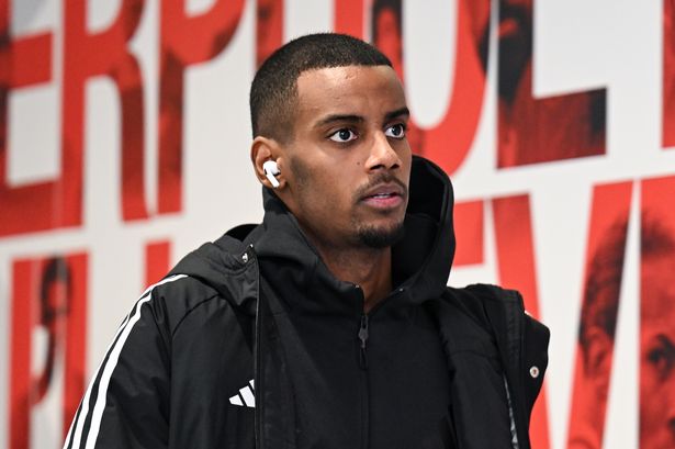 LIVERPOOL, ENGLAND - FEBRUARY 26: Alexander Isak of Newcastle United (14) arrives for the Premier League match between Liverpool FC and Newcastle United FC at Anfield on February 26, 2025 in Liverpool, England. (Photo by Serena Taylor/Newcastle United via Getty Images)