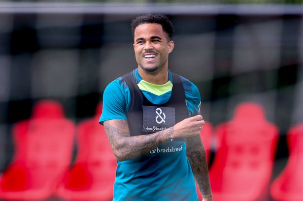 WIMBORNE MINSTER, ENGLAND - MAY 22: Justin Kluivert of Bournemouth during a training session at Canford Performance Centre on May 22, 2025 in Wimborne Minster, England. (Photo by Robin Jones - AFC Bournemouth/AFC Bournemouth via Getty Images)