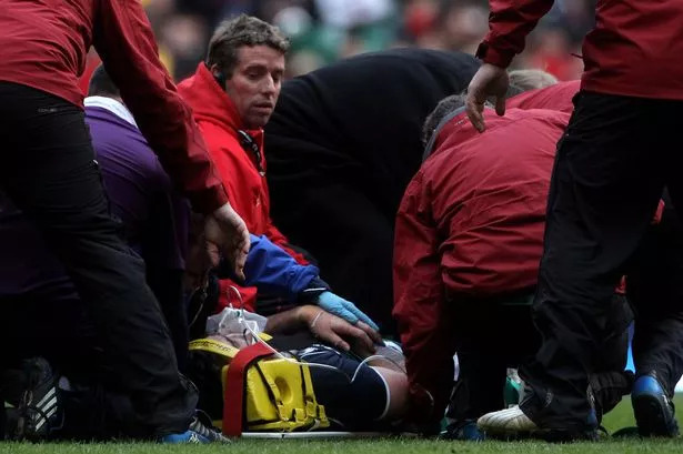 Evans suffered serious injuries that left him 'one millimetre from death'