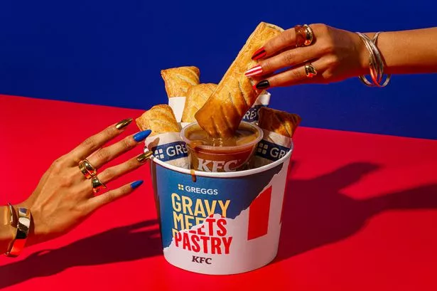 Greggs sausage rolls with KFC gravy