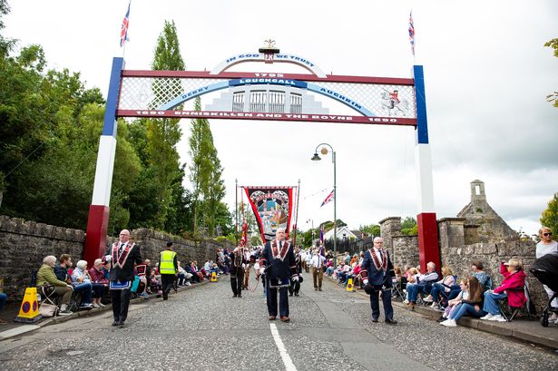 Royal Black Institution members celebrate the Last Saturday in Loughgall, marking the finale of the parading season