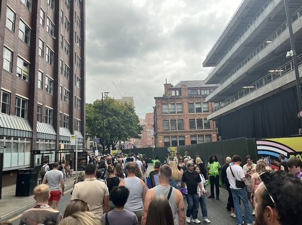 Queues forming on Chorlton Street