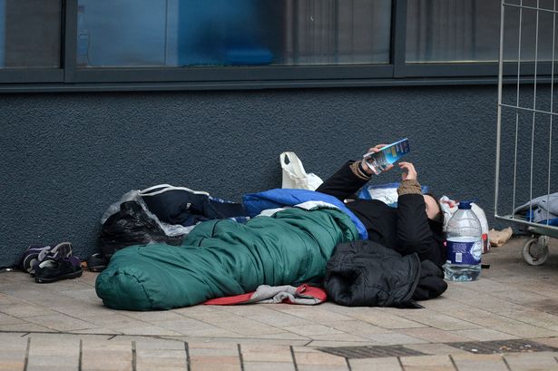 Homeless man. Stock image