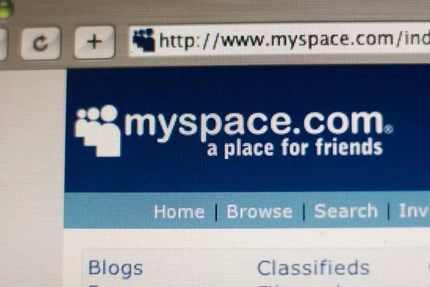 Home page of the popular internet networking site, MySpace