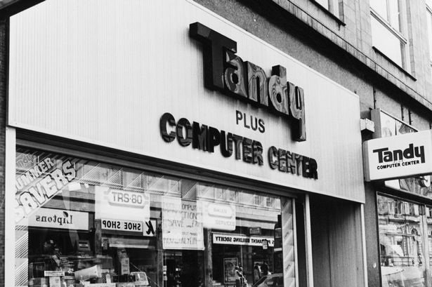 Tandy electrical store in Liverpool. July 13, 1984