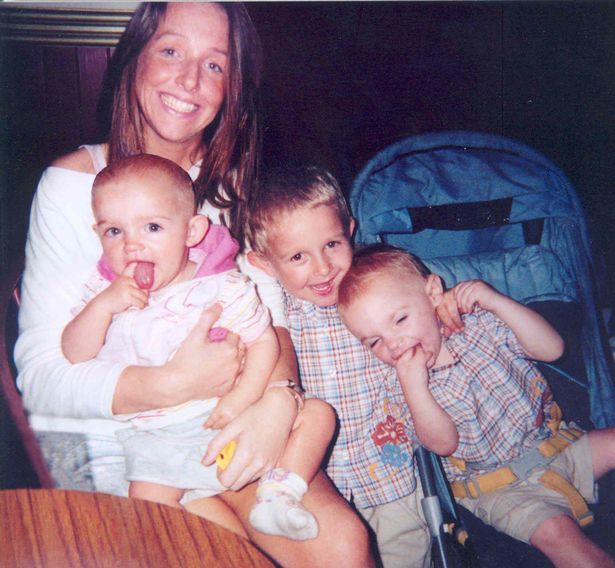Lucy Hargreaves with her three children