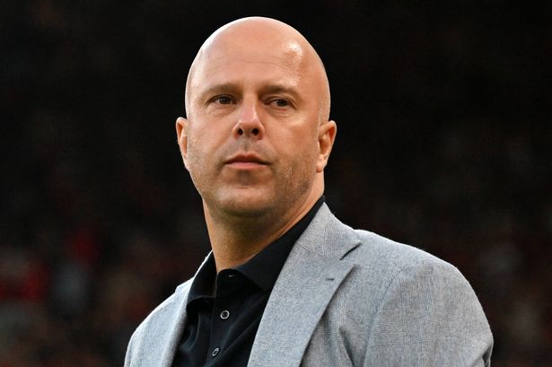 LIVERPOOL, ENGLAND - AUGUST 15: (THE SUN OUT, THE SUN ON SUNDAY OUT) Arne Slot, Manager of Liverpool, looks on prior to the Premier League match between Liverpool and Bournemouth at Anfield on August 15, 2025 in Liverpool, England. (Photo by Liverpool FC/Liverpool FC via Getty Images)