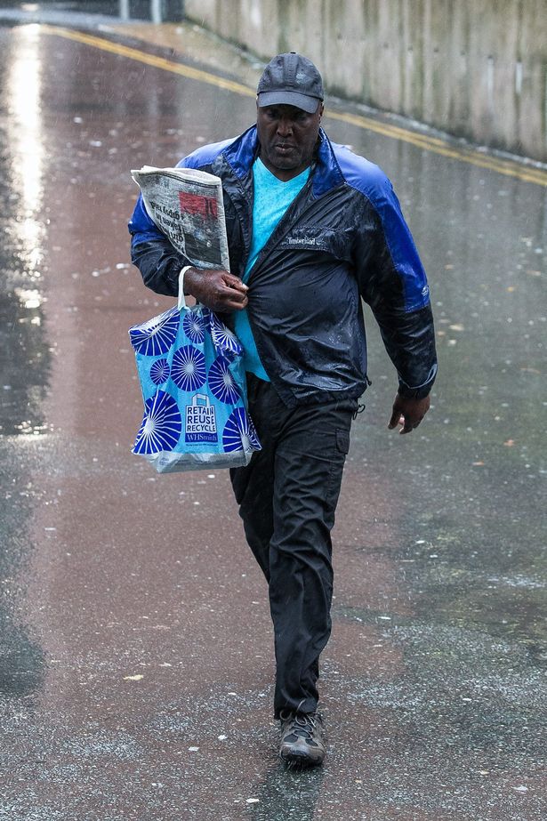 Akinwale Arobieke arrives at Manchester Crown Court 23rd October 2013