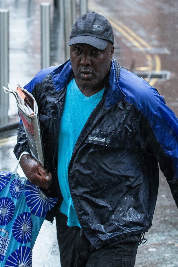 Akinwale Arobieke leaves Manchester Crown Court, October 23, 2013