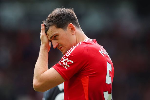 Harry Maguire looks dejected
