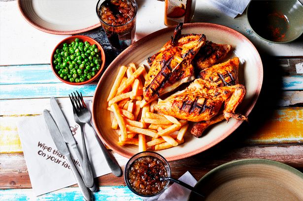 The restaurant version of a Nando's chicken meal
