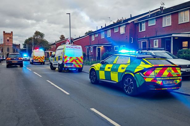 Police on the scene on Gilmerton Drive in Newton Heath