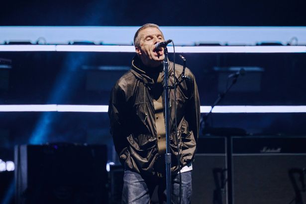 CARDIFF, WALES - JULY 04: (EDITORS NOTE: EDITORIAL USE ONLY. IMAGES MAY ONLY BE USED IN RELATION TO THE EVENT. NO COMMERCIAL USE. NO USE IN PUBLICATIONS SOLELY DEDICATED TO THE ARTIST. NO USE AFTER JULY 03, 2026.) Liam Gallagher of Oasis performs on stage during the opening night of their Live '25 Tour at Principality Stadium on July 04, 2025 in Cardiff, Wales. (Photo by Gareth Cattermole/Getty Images)