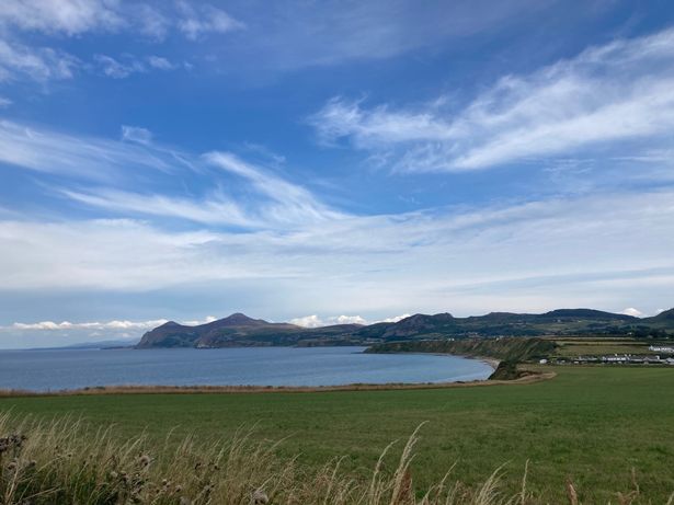The view from the golf car park of Porthdinllaen near Morfa Nefyn