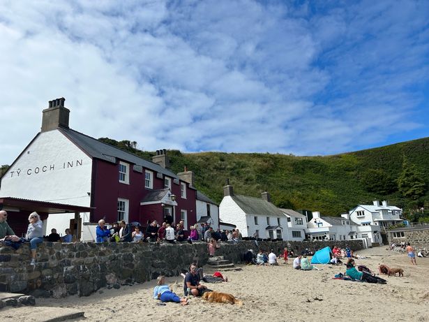 Boasting views across the Irish Sea and Eryri (Snowdonia) mountain range it is one of just a handful of buildings on the small, but idyllic jut of land