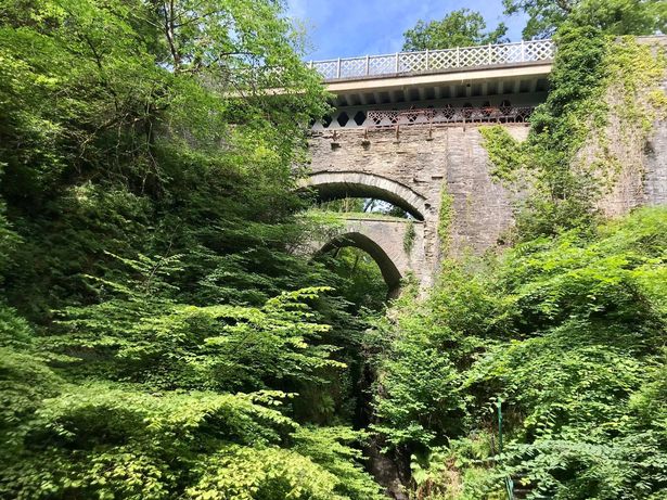The famous three bridges of Devil's Bridge 