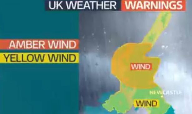 The Amber weather warning