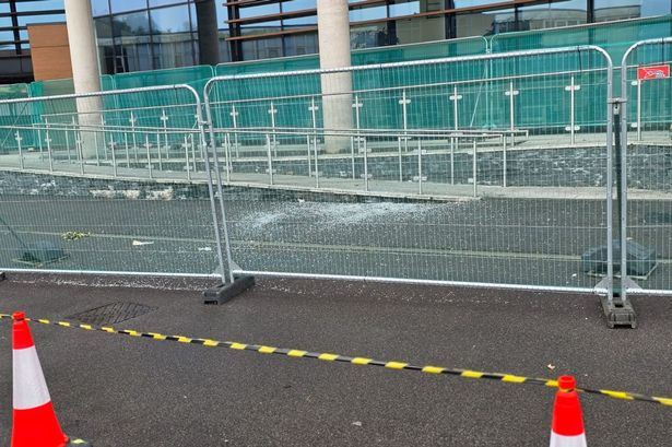 Tape and a boundary up around the building 