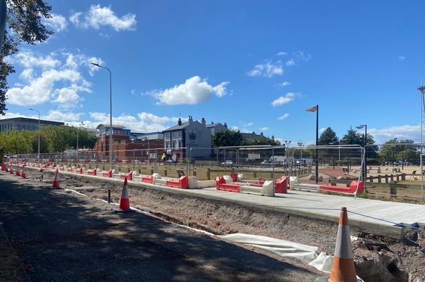 Regeneration works taking place on Europa Boulevard