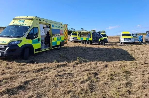 Ambulances on the costal path