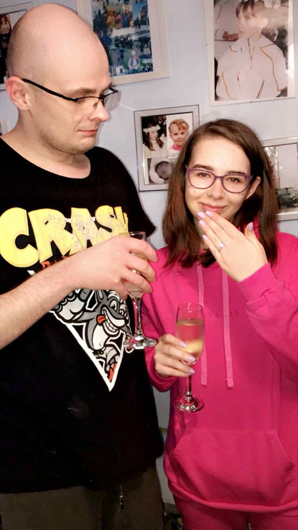 Patrycja and Karol on the day of their engagement