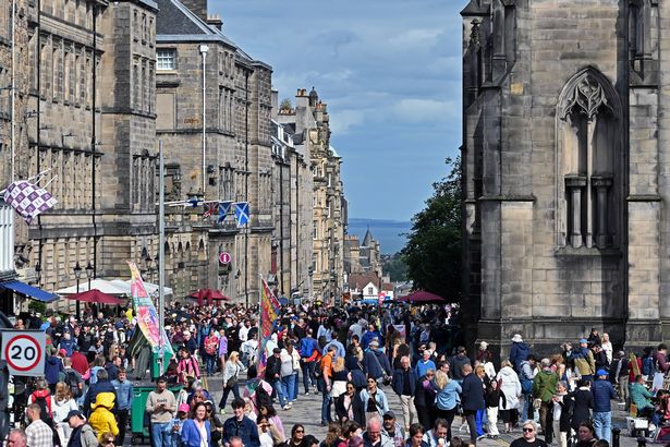 A picture of crowds on the Royal Mile during the Edinburgh Festival Fringe 2024