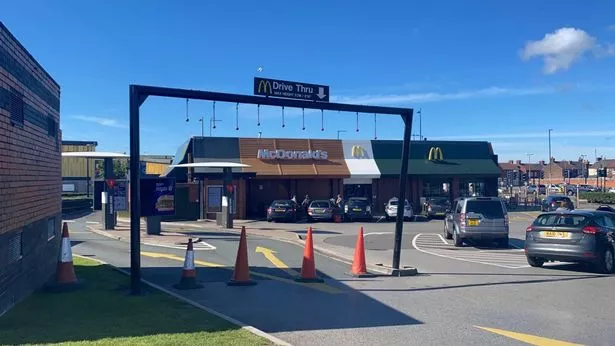 Customers were turned away from McDonald's on Liverpool Shopping Park, Edge Lane, this afternoon