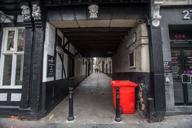 Leather Lane in Liverpool city centre.