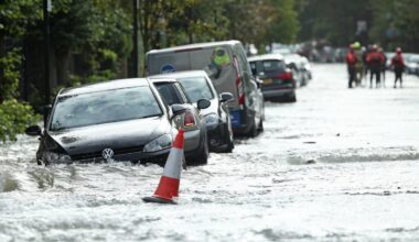 Dozens of residents evacuated after burst water main floods north London streets
