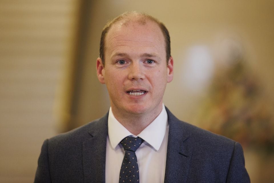 Communities Minister Gordon Lyons said the drag queen event at a Belfast library should not have taken place (Liam McBurney/PA)