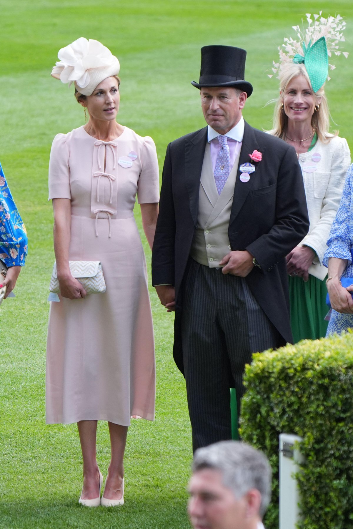 Harriet Sperling and Peter Phillips attend day four of Royal Ascot on June 21, 2024 (Yui Mok/PA Images/Alamy)