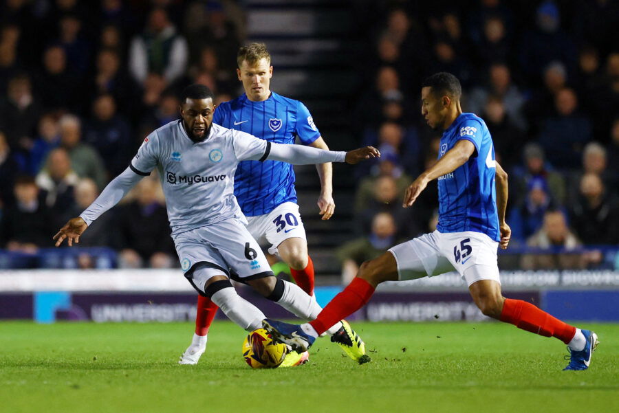 Pompey - Millwall man Japhet Tanganga and former Portsmouth loan man Isaac Hayden tussle