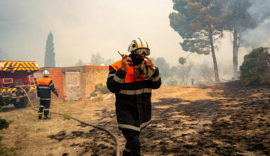 Wildfires in southern France