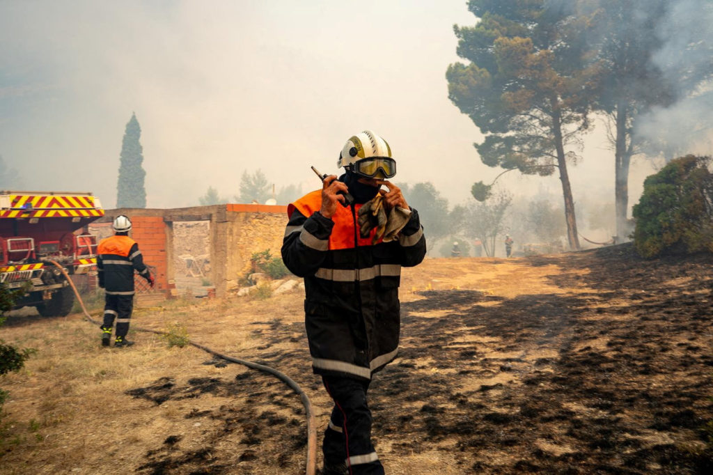Wildfires in southern France