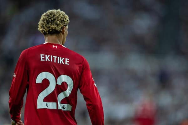 NEWCASTLE-UPON-TYNE, ENGLAND - Monday, August 25, 2025: Liverpool's Hugo Ekitike during the FA Premier League match between Newcastle United FC and Liverpool FC at St James' Park. Liverpool won 3-2. (Photo by David Rawcliffe/Propaganda)
