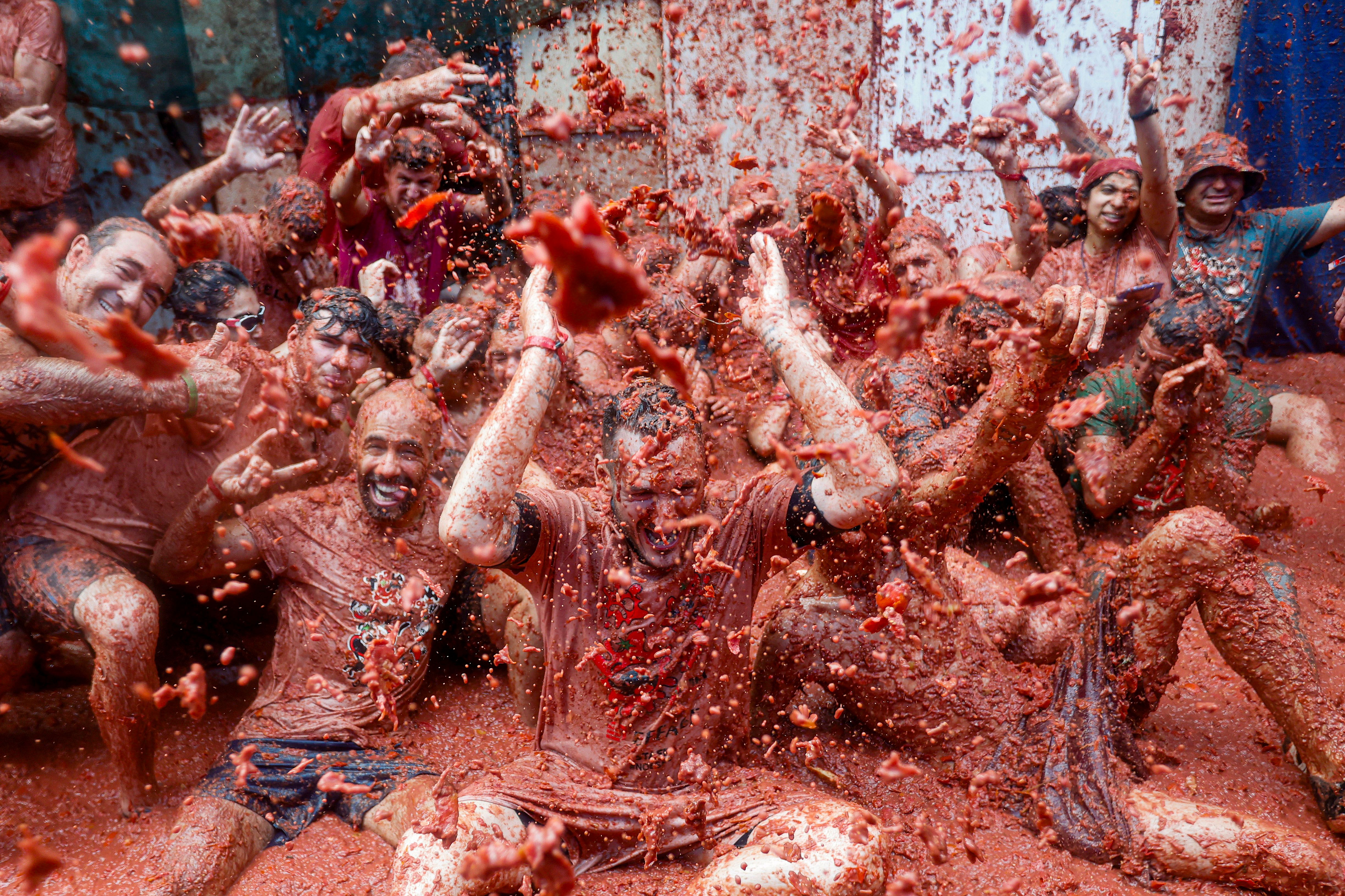 The annual 'La Tomatina' food fight festival in Bunol, near Valencia, Spain, August 27, 2025.