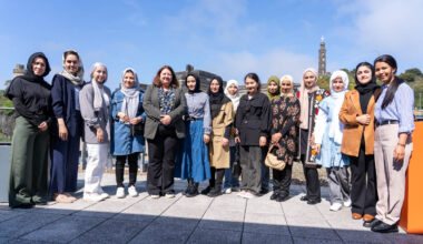 Afghan students celebrating a year of living and studying in Scotland