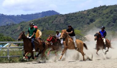 Indonesian teenagers compete in traditional horse race-Xinhua