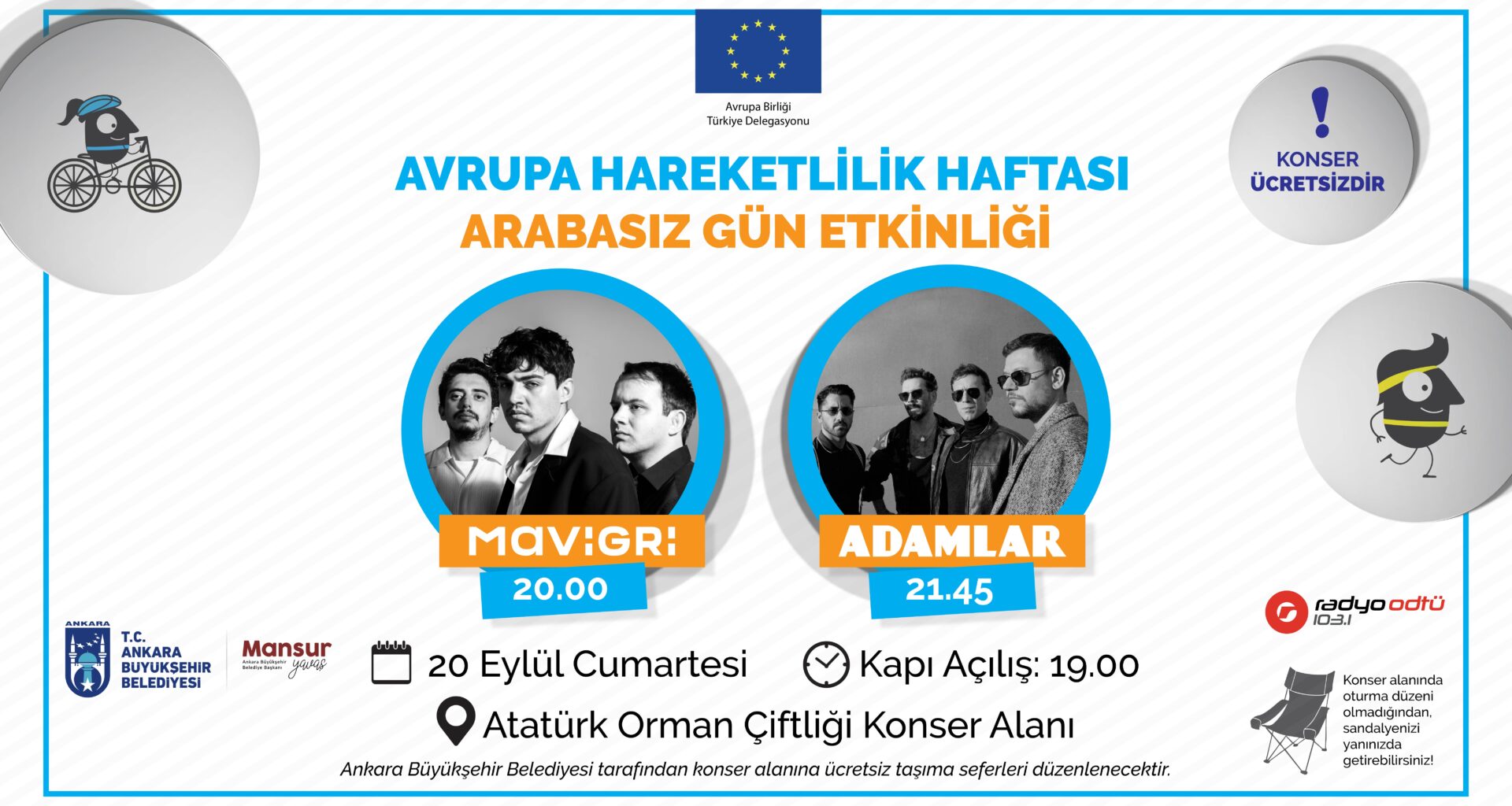 European Mobility Week Car Free Day Concert from the Delegation of the European Union to Türkiye!