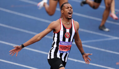 Zharnel Hughes completes impressive sprint double in Birmingham