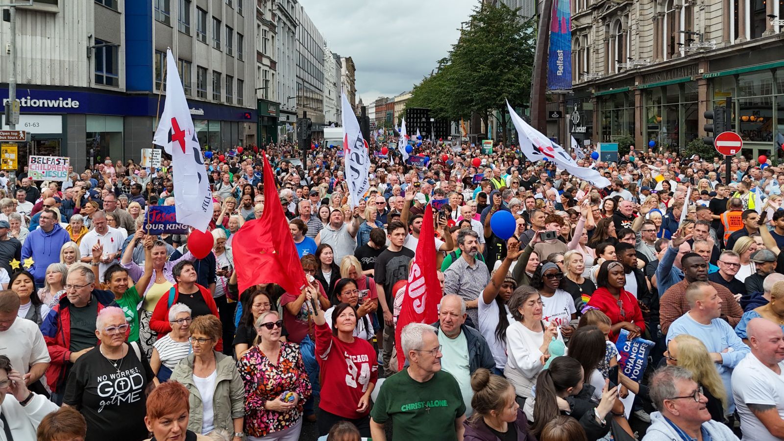 Thousands of Christians join March for Jesus in Belfast, Northern Ireland