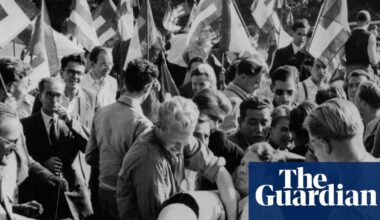 ‘We are Europe’: students burn frontier post in support of a united Europe – archive, 1950 | European Union